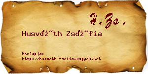 Husvéth Zsófia névjegykártya