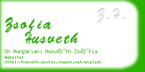 zsofia husveth business card